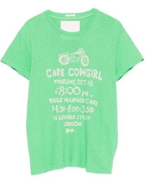 Mother Print-Detail T-Shirt - Green