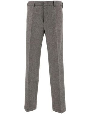 Cellar Door Pressed-Crease Wool Trousers - Grey