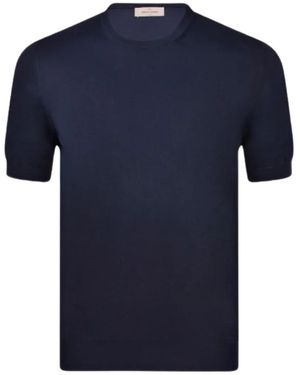 Gran Sasso Short-Sleeve Crew-Neck Jumper - Blue