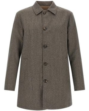 Pal Zileri Reversible Wool Coat - Grey