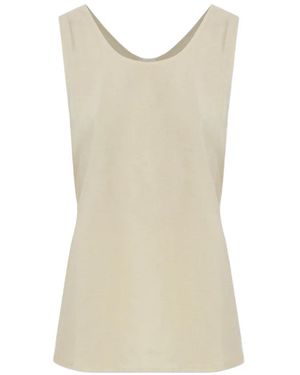 Hanro Rear-Tie Sleeveless Blouse - Natural