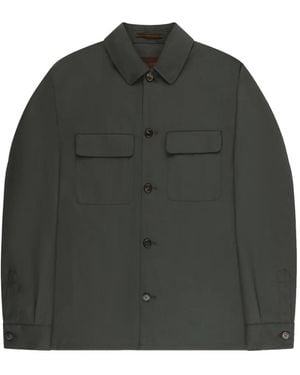 Incotex Cotton Overshirt - Green