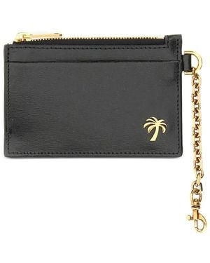 Palm Angels Leather Cardholder - Black
