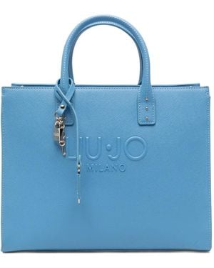 Liu Jo Medium Tote Bag With Charm - Blue