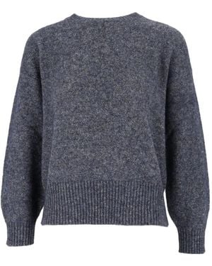 Kangra Oversized Crew-Neck Sweater - Blue