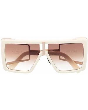 Balmain Square-Frame Sunglasses - Pink