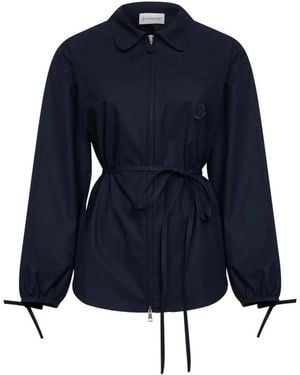 Moncler Cotton Poplin Shirt Jacket - Blue