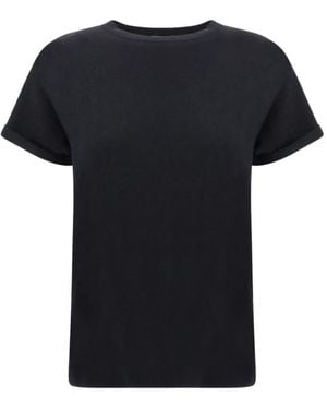 Brunello Cucinelli Plain Knitted T-Shirt - Black