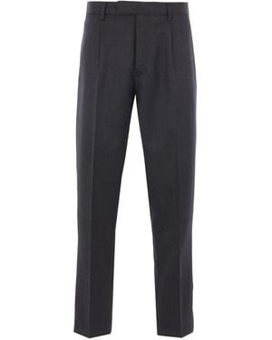 ZEGNA Pleated-Front Tailored Trousers - Blue