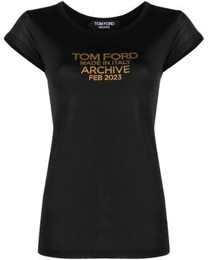 Tom Ford Silk T-Shirt - Black