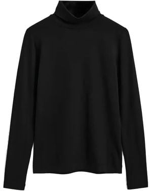 GANT Roll-Neck Long-Sleeve Top - Black