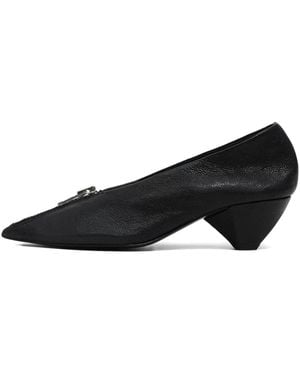 Bimba Y Lola 35Mm Zip-Detail Pointed Court Shoes - Black