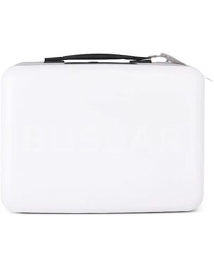 BUSCAR 1 Logo-Print Ribbed Holdall - White