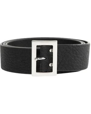 Rick Owens Stooges Buckle Leather Belt - ブラック