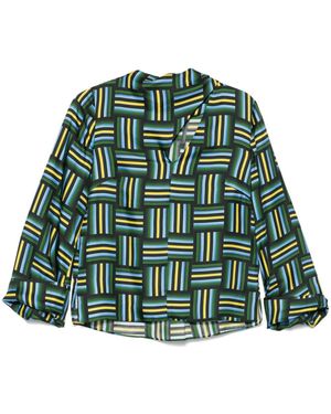 Dorothee Schumacher Graphic Drapes I Blouse - Green