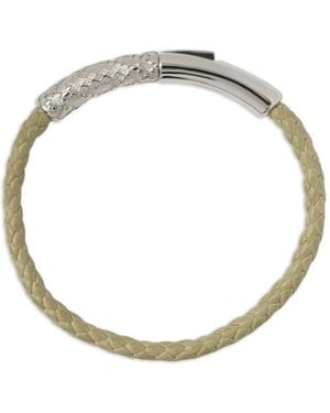 Burberry Geruite Leren Armband - Wit