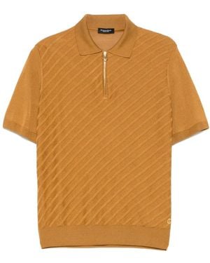 Stefano Ricci Striped Polo Shirt - Orange