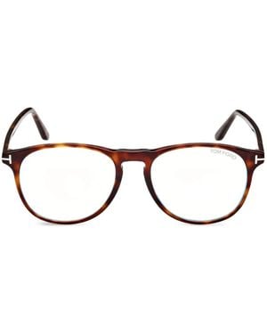 Tom Ford Round-Frame Glasses - Brown