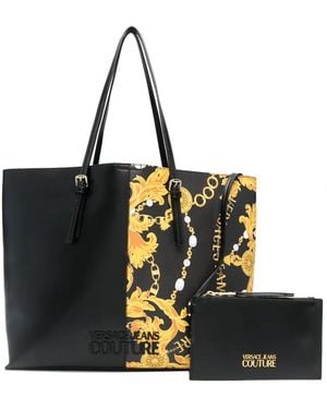 Versace Jeans Couture バロックパターン トートバッグ - ブラック