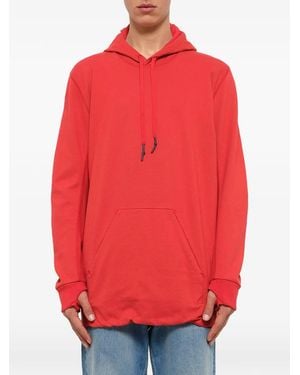 Boris Bidjan Saberi 11 Hoodie À Effet D'Épaules Descendues - Red
