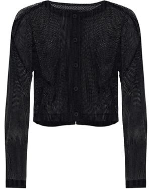 Pleats Please Issey Miyake Buttoned Cardigan - Black