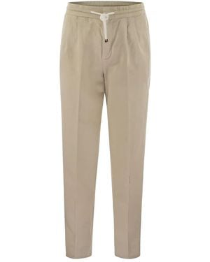 Brunello Cucinelli Drawstring Pants - Natural