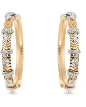 Nikos Koulis Feelings Diamond Hoop Earrings - Metallic