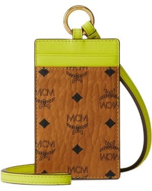 MCM Visetos Lanyard Card Holder - Yellow