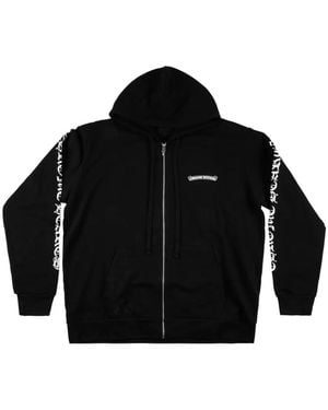 Chrome Hearts Scroll Zip-Up Hoodie - Black