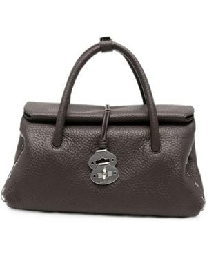 Zanellato Small Dotta Centauro Studded Leather Tote Bag - Black