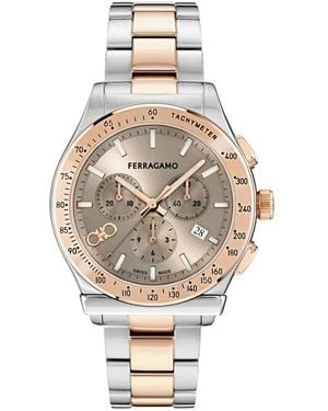 Ferragamo 1927 Chrono 42 Mm Horloge - Wit