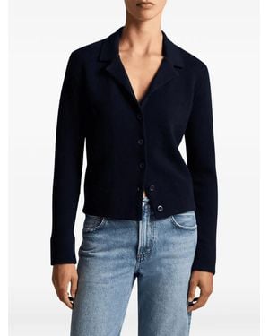Vince Notched-Collar Cardigan - Blue