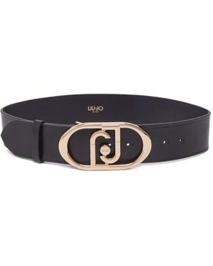 Liu Jo Ceinture En Cuir À Motif Monogrammé - Blanc