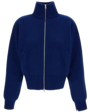 Extreme Cashmere X N.385 Zip-Up Jacquard-Knit Cardigan - Blue