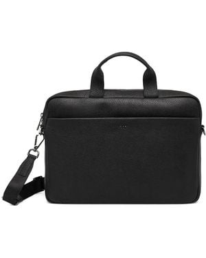 Joop! Textured Leather Briefcase - Black