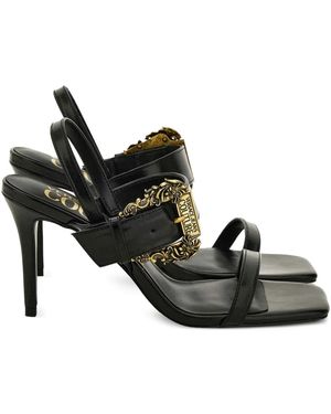 Versace Jeans Couture Baroque Buckle Emily Sandals - Black