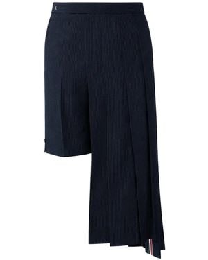 Thom Browne Pleated Utility Skirt - Blue