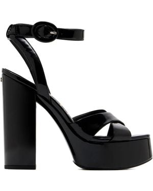 Sam Edelman 120 Mm Savannah Sandalen Met Plateauzool - Zwart