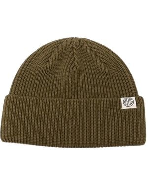 Deus Ex Machina Ribbed-Knit Logo-Patch Beanie Hat - Green