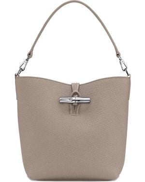 Longchamp Kleine Le Roseau Beuteltasche - Grau