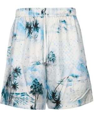 Amiri Printed Shorts - Blue