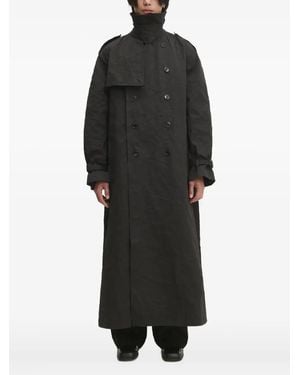 Vetements Double-Breasted Belted Trench Coat - Black