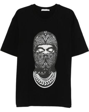 ih nom uh nit Paisley Mask Front T-Shirt - Black