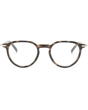 Montblanc Tortoiseshell-Effect Round-Frame Glasses - Brown