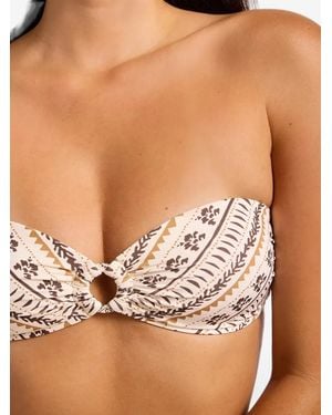 Seafolly Graphic-Print Ring-Detail Bikini Top - Multicolor