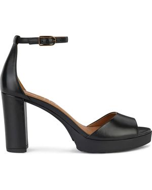 Geox 85Mm Walk Pleasure Platform Sandals - Black