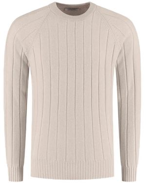 Gran Sasso Ribbed-Knit Raglan-Sleeve Jumper - White