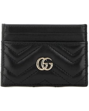 Gucci Gg Marmont Leather Card Holder - Black