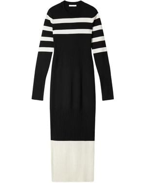 Patrizia Pepe Long-Sleeve Midi Dress - Black
