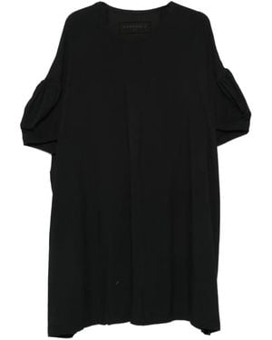 Rundholz Panelled Puff-Sleeve Tunic - Black